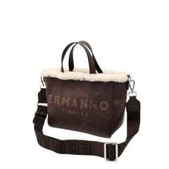 Borsa Ermanno Scervino Vanessa Fur testa di moro vista frontale