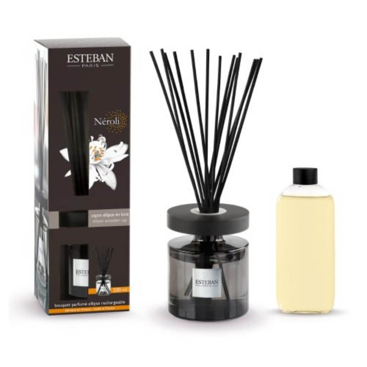 Profumatore per ambienti Esteban Néroli con fragranza di fiori bianchi.