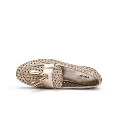Mocassino Frau 95K6 oro in pelle laminata