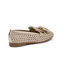 Mocassino Frau 95K6 oro in pelle laminata