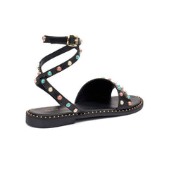 FRAU SANDALO 05V1 8539 BORCHIE NERO
