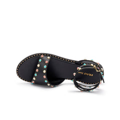 FRAU SANDALO 05V1 8539 BORCHIE NERO