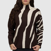FRESH FLOWER MAGLIONE FF963 MARRONE