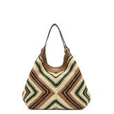 GIANNI CHIARINI BORSA A SPALLA DUA BS12190 RAFFIA CUOIO