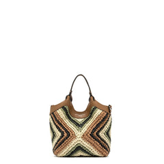 GIANNI CHIARINI BORSA DUA MINI BS12188 RAFFIA CUOIO