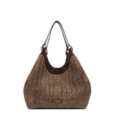 Borsa Gianni Chiarini Dua BS12340 Choco in paglia intrecciata colore marrone.