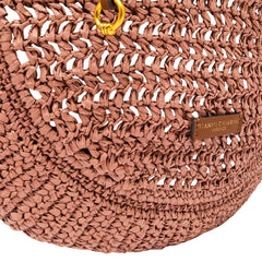 GIANNI CHIARINI BORSA HOBO PAGLIA CROCHET NEFELI BS11954 ROSA BLUSH