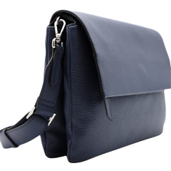 Borsa Gianni Chiarini Three blu navy in pelle martellata