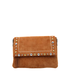 Pochette Gianni Chiarini Elisa caramello in pelle scamosciata