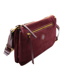 GIANNI CHIARINI TRACOLLA CAMOSCIO THREE 12295 AMARONE