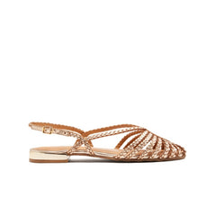 GIOSEPPO SLINGBACK 75440 INTRECCIO PLATINO