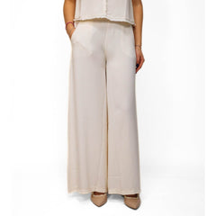 Pantalone donna Goa Goa modello Zahara colore panna