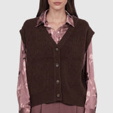 GOA GOA GILET PURITA MARRONE
