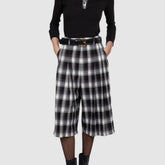GOA GOA PANTALONI KILPAN A QUADRI BIANCO E NERO