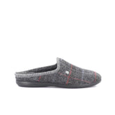Grünland pantofola GAFO CI3043 grigio in primo piano, tessuto e feltro, suola gomma