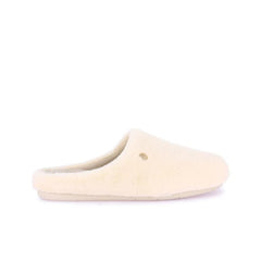 Ciabatta tessile panna Grünland GAGA CI1571, dettaglio tessuto e suola morbida