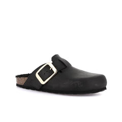 Interno in sughero e tessuto della ciabatta Grünland Sara CB0794 Nero.