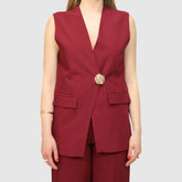 H2O ITALIA GILET LINO WEMORA BORDEAUX