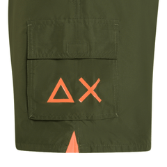 SUN68 COSTUME H35105 19 VERDE / ARANCIONE FLUO