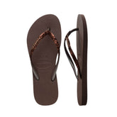 HAVAIANAS INFRADITO SLIM GLITTER II 4146975 0727 MARRONE