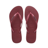 HAVAIANAS INFRADITO SLIM LOGO METALLIC 4119875 9339 BORDEAUX