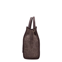HISPANITAS SHOPPER BAG INTRECCIO 2646717 MARRONE
