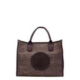 HISPANITAS SHOPPER BAG INTRECCIO 2646717 MARRONE