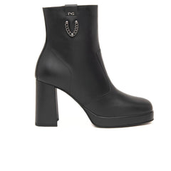 NERO GIARDINI STIVALETTO I410905D 100 PLATEAU NERO