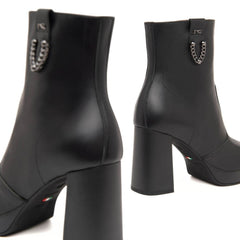 NERO GIARDINI STIVALETTO I410905D 100 PLATEAU NERO