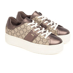 NERO GIARDINI SNEAKERS I411614D-300 LOGATO TESTA DI MORO
