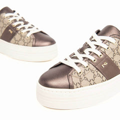 NERO GIARDINI SNEAKERS I411614D-300 LOGATO TESTA DI MORO