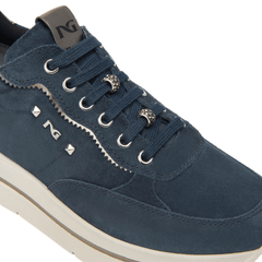 NERO GIARDINI SNEAKERS CAMOSCIO I514105D 207 BLU