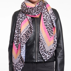 RINO&PELLE SCIARPA KLAARTJE LEOPARDATO