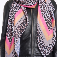 RINO&PELLE SCIARPA KLAARTJE LEOPARDATO