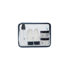 Set flaconi da viaggio in silicone con pouch trasparente e zip