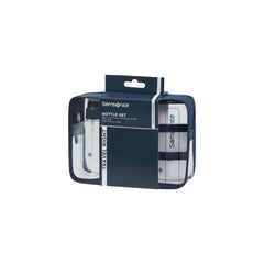 Set flaconi da viaggio in silicone con pouch trasparente e zip
