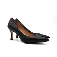 Décolleté Malù 3771 in pelle nera vista laterale