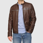 MARKUP GIUBBINO PELLE MK1940024 MARRONE