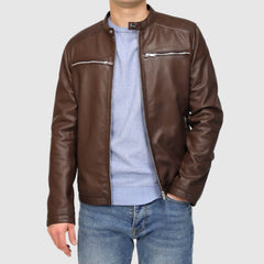 MARKUP GIUBBINO PELLE MK1940024 MARRONE