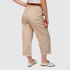 MARYLEY PANTALONE CON CINTURA 593 BEIGE