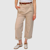 MARYLEY PANTALONE CON CINTURA 593 BEIGE