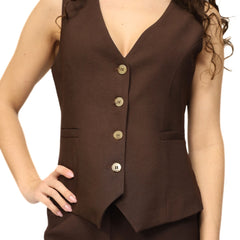 MARYLEY GILET 237 MARRONE