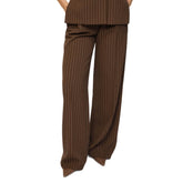 MARYLEY PANTALONE 565 A RIGHE MARRONE