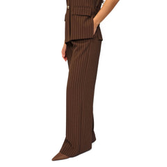 MARYLEY PANTALONE 565 A RIGHE MARRONE