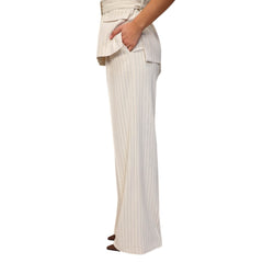 MARYLEY PANTALONE 565 A RIGHE PANNA