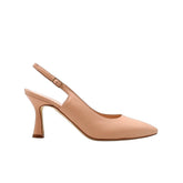Slingback Melluso D165Q Nude in pelle vista laterale