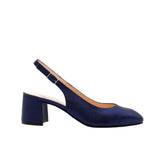 Slingback in pelle Blu Melluso D180 vista laterale elegante