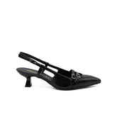 MELLUSO SLINGBACK E1952 FIBBIE NERO