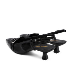 MELLUSO SLINGBACK E1952 FIBBIE NERO