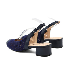 MELLUSO SLINGBACK N414 FORATA BLU